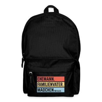 Ehemann Familienvater Mädchen Für Alles, Balken 3C - Rucksack - Schwarz - Vorne