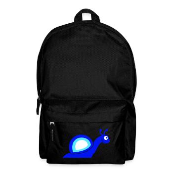 Coquille d'escargot escargot heureux silhouette mignonne - Sac à dos - noir - Devant