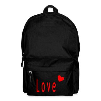 HEART. HEARTS. VALENTINE'S DAY. LOVE. LOVE. COUPLE. - Backpack - black - Front