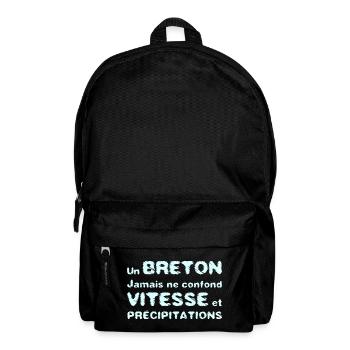 A BRETON DOES NOT CONFUSE SPEED WITH PRECIPITATION - Backpack - black - Front