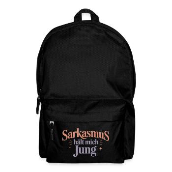 Sarcasm keeps me young - Backpack - black - Front