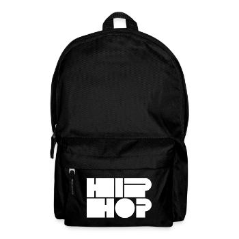 Typographie du bloc hip-hop - Sac à dos - noir - Devant