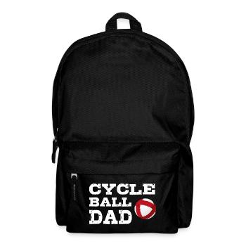 Radball, Dad, Radballer, Hallenradsport, Cycleball - Rucksack - Schwarz - Vorne