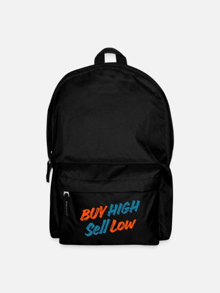 Investor - Trader - Stocks - Stock Market Funny Sayings - Backpack - black