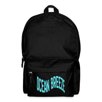 Ocean Breeze Curved Typography - Backpack - black - Front