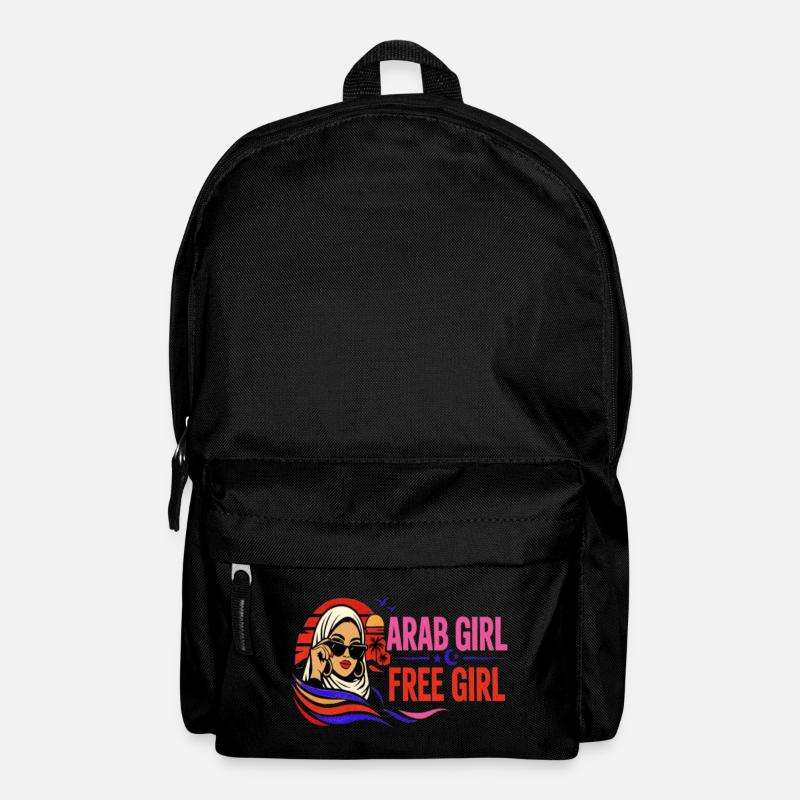 Arabisches Mädchen Freie Mädchen – Arabisches feminines Freiheitsdesign - Rucksack - Schwarz