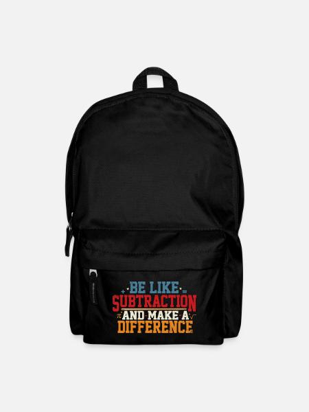 Subtrahiere und differenziere Dinge - Rucksack - Schwarz