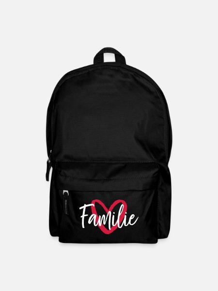 Familie Herz I Partnerlook Eltern Kinder - Rucksack - Schwarz