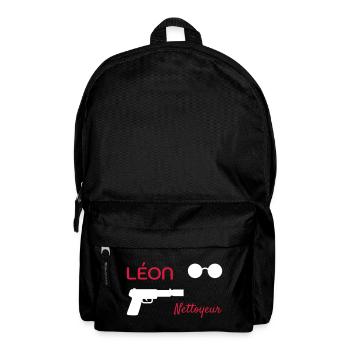 Léon - Nettoyeur - Film Culte - Cinéma - Sac à dos - noir - Devant