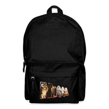 wicca schriftzug eule katze besen - Rucksack - Schwarz - Vorne