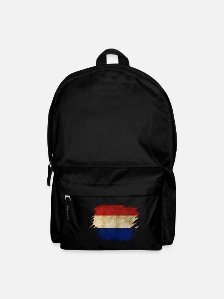 Grunge Holländisches Flaggendesign - Rucksack - Schwarz