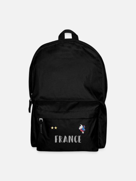 Frankreich Fußball Trikot mit Gallischem Hahn - Rucksack - Schwarz