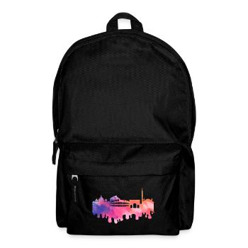Rom Rome Italien Stadt Skyline Splash Bunt - Rucksack - Schwarz - Vorne