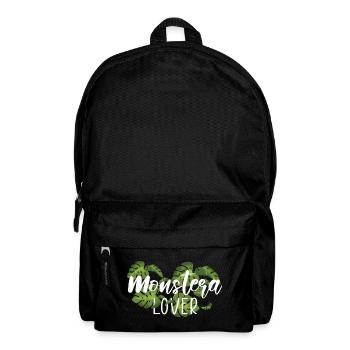 Monstera Lover Tropische Pflanzen Geschenk - Rucksack - Schwarz - Vorne