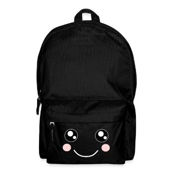Kawaii, eyes, face - Backpack - black - Front