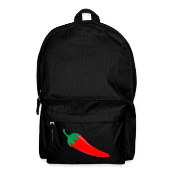 Lustiges Hot Chilli T-Shirt - Rucksack - Schwarz - Vorne
