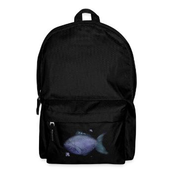 Azurblauer Korallenfisch in violetten Schuppen - Rucksack - Schwarz - Vorne