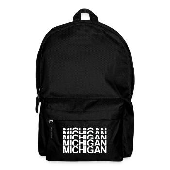 Michigan Raster Blockdesign - Rucksack - Schwarz - Vorne