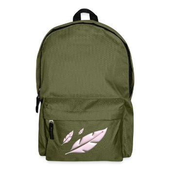 PINK FEATHERS FALLING - Rucksack - Olivgrün - Vorne