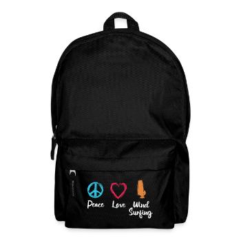 Frieden Liebe Windsurfen - Rucksack - Schwarz - Vorne