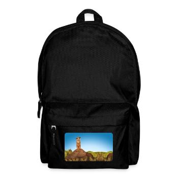 Suricate sur butte | personnalisable - Sac à dos - noir - Devant