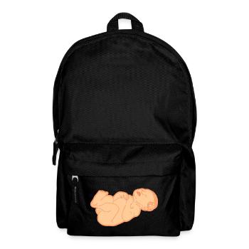 Newborn baby, fair skin tone - Backpack - black - Front