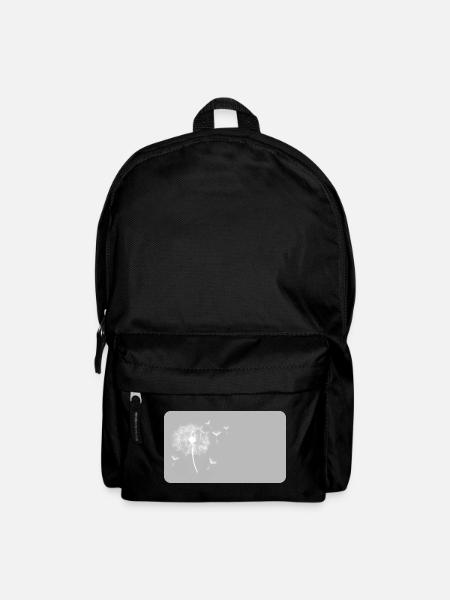 Dandelion grey | customizable - Backpack - black
