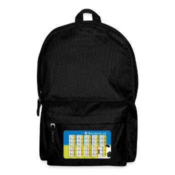 Soccer Small 1x1 - Blue Green | Customisable - Backpack - black - Front