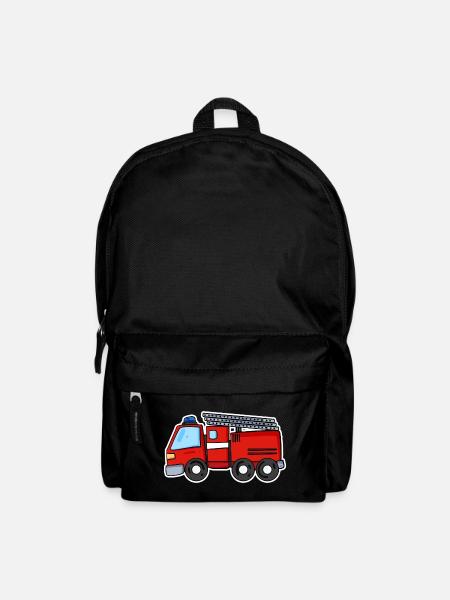 Feuerwehr Auto - Rucksack - Schwarz