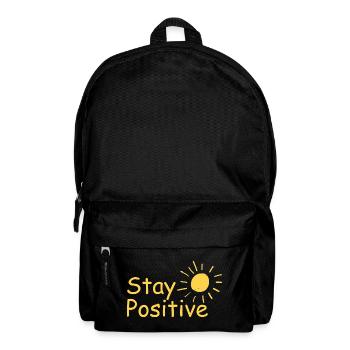 Strahlende Sonne - Stay Positive - Rucksack - Schwarz - Vorne