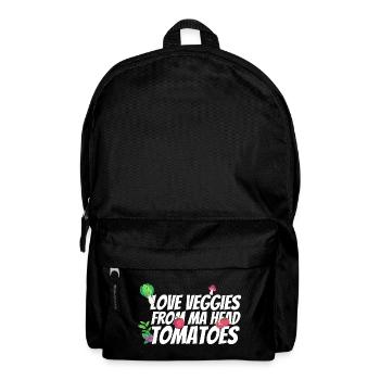 Love vegetables from head to tomato - Backpack - black - Front