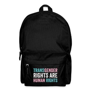 LGBTQ Pride Month - Transgender Rights Are Human R - Backpack - black - Front