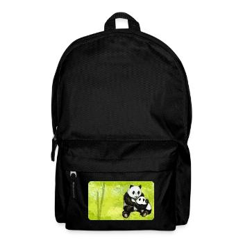 Maman Panda Ours avec Bébé Panda - Sac à dos - noir - Devant