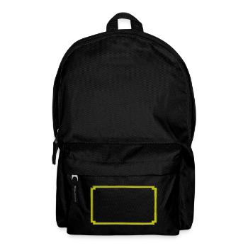 cadre jaune-gris - Sac à dos - noir - Devant