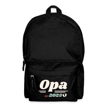 Opa Est 2025 Ich werde Großvater Retro Style - Rucksack - Schwarz - Vorne