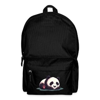 Niedliche Karikatur eines schlafenden Pandas - Entzückendes Design - Rucksack - Schwarz - Vorne