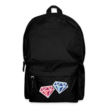 Couple de diamants (symbole de mariage de jeunes mariés / NEG) - Sac à dos - noir - Devant