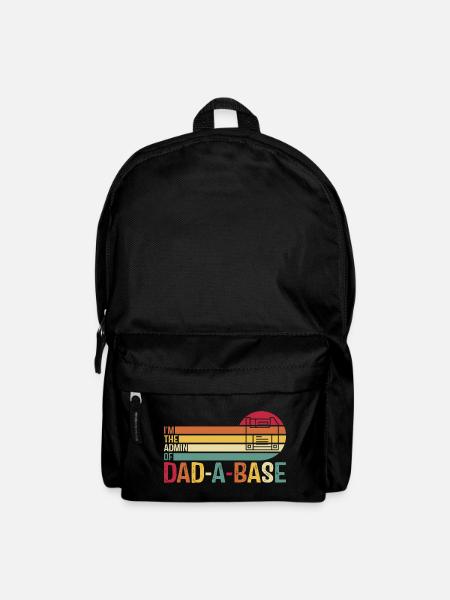 Retro Dad-A-Base Sonnenuntergang Illustration - Rucksack - Schwarz