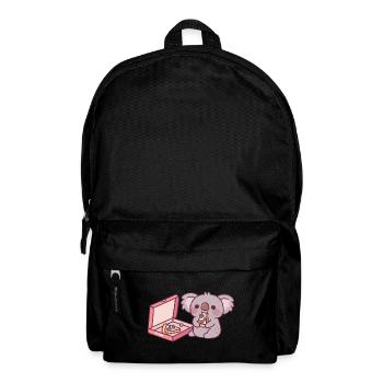 Cute Koala Bear Eating Pizza - Backpack - black - Front