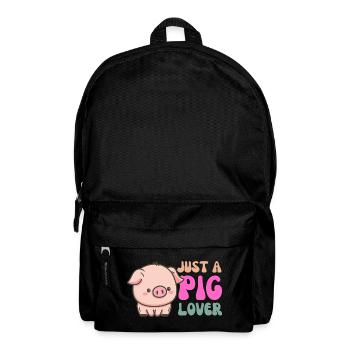 Mignon cochon amoureux illustration pour la mode - Sac à dos - noir - Devant