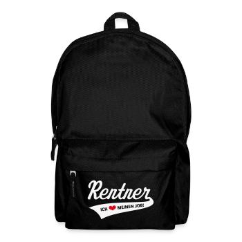 Rentner – Ich Liebe Meinen Job! (Ruhestand / 3C) - Rucksack - Schwarz - Vorne