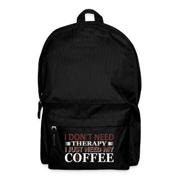 Pas de thérapie, juste du café - Sac à dos - noir - Devant
