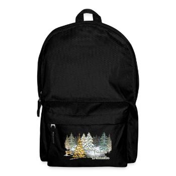 Peaceful Christmas in the winter forest in Advent - Backpack - black - Front