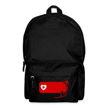 Lovely YouTube Inspired Subscribe Flat Icon - Backpack - black - Front