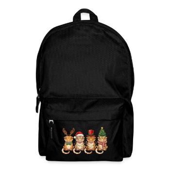 Kronengecko Weihnachtsmann Weihnachtsbeleuchtung - Rucksack - Schwarz - Vorne