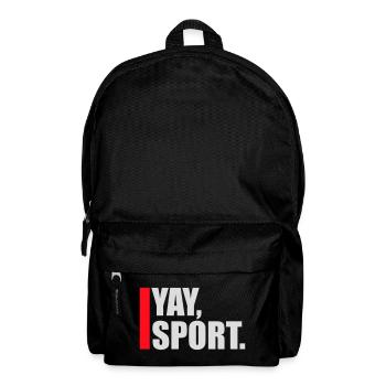 Yay Go Sports Sarcastic Funny Anti Sports Humor - Backpack - black - Front