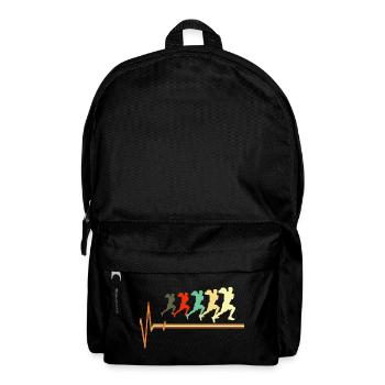 Basket-ball Heartbeat EKG Joueur de basket rétro de basket - Sac à dos - noir - Devant