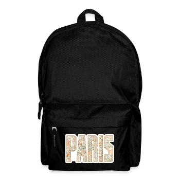 Paris Stadtplan - Rucksack - Schwarz - Vorne