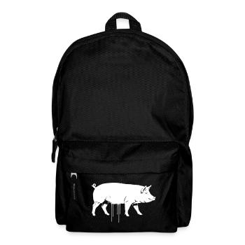 Pig Graffiti Streetwear Vector - Backpack - black - Front