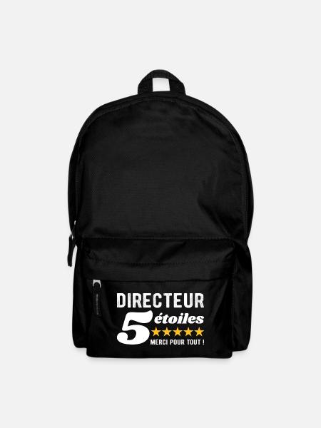 Cadeau Directeur 5 Étoiles - Merci pour tout  - Sac à dos - noir